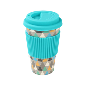 Wholesale Cheap Price Custom Logo Color Eco Bamboo Fiber <strong>Cool</strong> Modern Travel Coffee <strong>Mug</strong> with Lid - Product Image 5