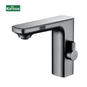 Grifo Monomando de Latón Macizo Moderno, Automático, Inteligente, Sin Contacto, con Sensor Infrarrojo, Acabado Cromado, Montado en Cubierta, para Lavabo de Baño - Product Image 1