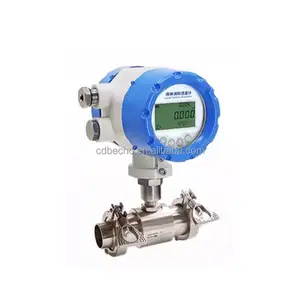 Medidor de vazão de turbina líquida de alta precisão tipo braçadeira DN80 medidor de vazão de turbina para líquidos medidor de água pura