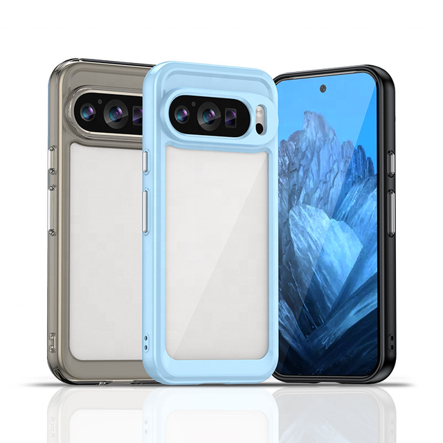 For Pro Phone Case Protection Protection Cover Acrylic Transparent Full Drop Google Pixel 9 8 7 XL 8A 7A 6A Back Plate Luxury