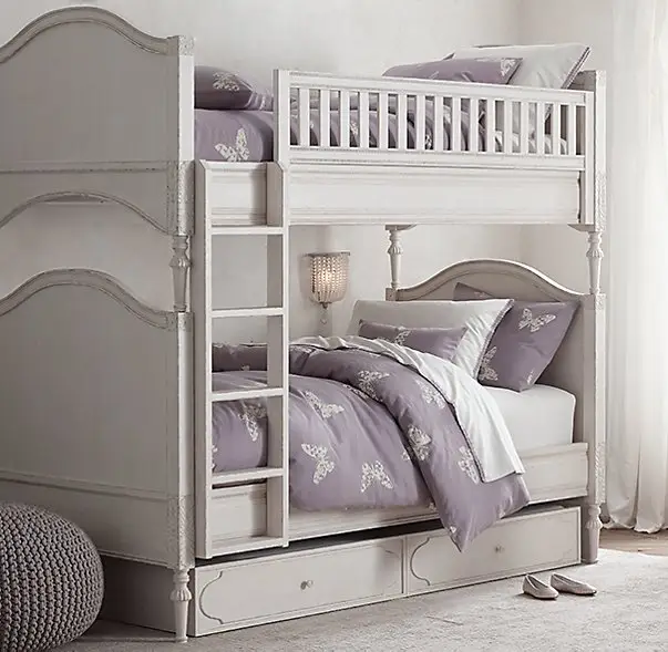 Amerikaanse Land Antieke Mode High-End Slaapkamer Kinderen Massief Houten Bed Custom Meubels