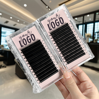 Échantillon de cils Meecil Lash Private Label 0.05 pour extension individuelle, cils en cachemire noir mat