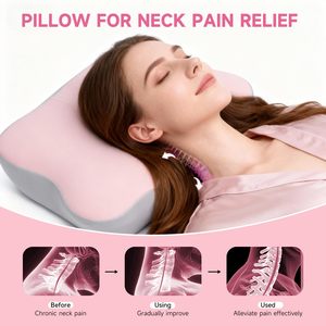 <span class=keywords><strong>Oreiller</strong></span> ergonomique <span class=keywords><strong>pour</strong></span> le cou, respirant, en mousse à mémoire de forme, anti-ronflement, <span class=keywords><strong>pour</strong></span> l'<span class=keywords><strong>apnée</strong></span> <span class=keywords><strong>du</strong></span> <span class=keywords><strong>sommeil</strong></span>, correction <span class=keywords><strong>du</strong></span> cou, <span class=keywords><strong>sommeil</strong></span> profond - Product Image 3