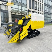 Moissonneuse-batteuse agricole à déchargement automatique pour riz paddy et blé / Machine de récolte de maïs et de blé, petite mini-moissonneuse-batteuse, prix