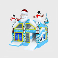 2023 nouvel an noël extérieur gonflable noël obstacle videur maison toboggan Combo pour enfants château gonflable pour la fête