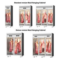 Réfrigérateur à viande monotempérature suspendu avec porte vitrée pour la maturation du bœuf