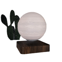 Nouvelle Lampe Lune et Globe de Jupiter Lévitant, à Brancher, Commande Tactile, LED ABS, Taille Moyenne, Lumière Jaune Chaude, Éclairage Moderne pour Salon