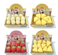 Simulasi Harga Grosir Mainan Squishy Fidget Set Makanan Kacang Keju Stroberi Lembut untuk Meredakan Stres Mainan Sensorik Kotak Misteri