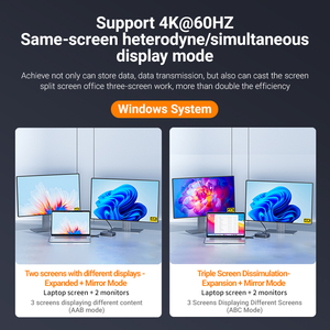 การปรับแต่ง6-in-1 40Gbps <span class=keywords><strong>M</strong></span>.2 NVMe SSD Enclosure & DP Station DP 8K60Hz เข้ากันได้กับ - Product Image 5