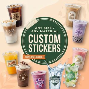 Etiqueta Adhesiva de Vinilo con Logotipo Empresarial Personalizado, Resistente al Agua y a los Rayos UV, Etiqueta de Transferencia UV 3D para Tazas, Botellas y Vasos - Product Image 1