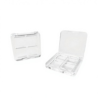 Vollständig Transparente Quadratische Vierfarbige Lidschattenbox DIY Vierfach-Lippenstift- und Lidschatten-Nachfüllbox Tragbare Leere Probenbox