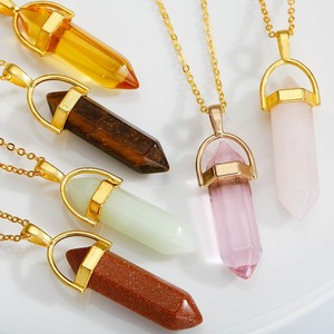 Nouveau design Collier pendentif en <span class=keywords><strong>pierre</strong></span> de cristal de balle personnalisé - Product Image 2
