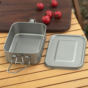 Lonchera Portátil de Titanio Puro para Acampar, Hacer Picnic y Viajar al Aire Libre, Utensilios de Cocina y Lonchera en Uno - Product Image 2