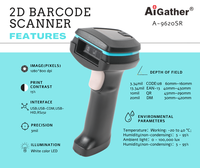 Escáner de Códigos de Barras 2D QR AiGather con Sensor CMOS de Imagen 1280*800, USB Plug and Play, Negro, Garantía de 2 Años, 120FPS, en Stock, A-9620SR