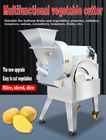 Roestvrij Staal Multifunctionele Groentesnijder Machine Fruit Salade Cutter Frieten Chips Elektrische Groentesnijder