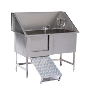 Veterinair Schoonmaakmiddel Badgereedschap Dierenverzorgingsproducten Roestvrijstalen Badwatertank Voor Huisdieren Met Antislip - Product Image 1