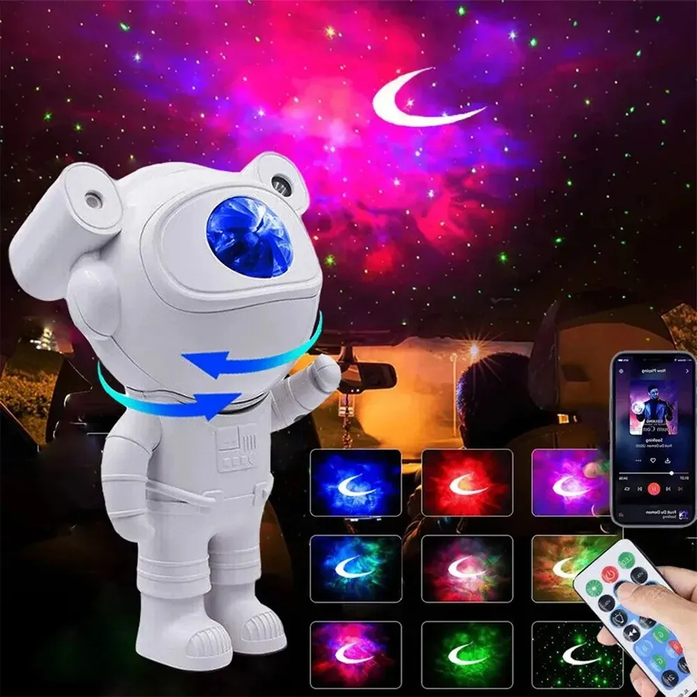Star Projector Galaxy Night Light Astronaut Nebula Galaxy Lighting Space Bedroom Projector Starry Nebula for Kids Adults Gifts