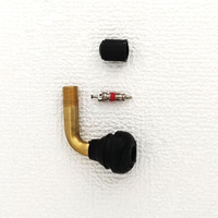 Valve de pneu sans chambre à air Toolon New Customize Package PVR70 BR (laiton et aluminium) pour gonflage/dégonflage de moto