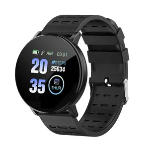 Orologio intelligente Bluetooth uomo donna 119 più pressione arteriosa cardiofrequenzimetro Sport Smartwatch musica Fitness Tracker