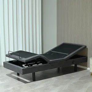 Base de cama ajustável alemão okin, quadro com função de suporte e inclinação da cabeça, para lombar, elétrico, 4