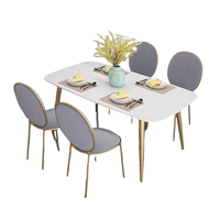 Chaise de salle à manger de luxe nordique avec dossier, combinaison créative populaire de chaise et table pour café, bar et mobilier de maison