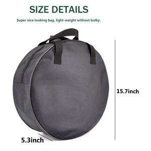 Multipurpose Round Storage <b>Bag</b> Polyester Outdoor Sports Wire <b>Cable</b> Organizer Black Green Blue - Product Image 2
