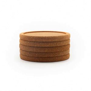 Sous-verres ronds vierges en sublimation promotionnels en gros avec dos en liège - Product Image 4