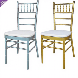 High Quality Furniture Hotel Banquet Wedding Silver Metal <b>Chairs</b> for Events Chiavari <b>Chair</b> With Cushion - Product Image 1