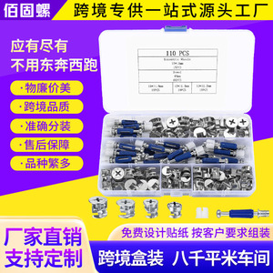 Furniture Screws Eccentric Wheels Nuts Fasteners 110pcs Stainless Steel For Cabinets <b>Wardrobes</b> Kitchen <b>Hardware</b> - Product Image 3