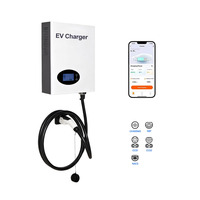 Nueva Estación de Carga para Vehículos Eléctricos de Corriente Continua (CC) Comercial CCS2, Montada en Pared, 7-20-30-40 kW, Clasificación IP54, Pantalla Táctil de 4.3'', Ethernet/WiFi