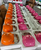 Kettlebell en acier RUIBO avec logo personnalisé, usage commercial, finition en acier peint durable, fabriqué en Chine, emballé en carton pour la musculation
