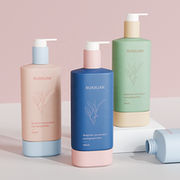 Bouteille pompe vide en plastique PET pour gel douche 350 ml, bouteille de gel douche 500 ml, flacons de shampoing et après-shampoing, emballage pour soins de la peau