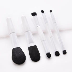 Juego de brochas de maquillaje con mango de madera blanca multiusos, 5 uds., brochas para rubor de moda, muestra gratis para difuminar la cara - Product Image 5