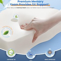 Bantal Leher Grosir Kustom dengan Inti Busa Memori Slow-Rebound, Desain Kontur Ergonomis Bentuk Kupu-kupu, Bantal untuk Tulang Belakang Leher