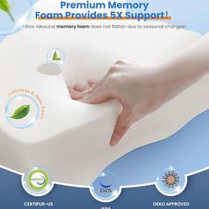 Almohada Cervical Personalizada al por Mayor con Núcleo de Espuma Viscoelástica de Rebote Lento, Diseño Ergonómico en Forma de Mariposa - Product Image 4