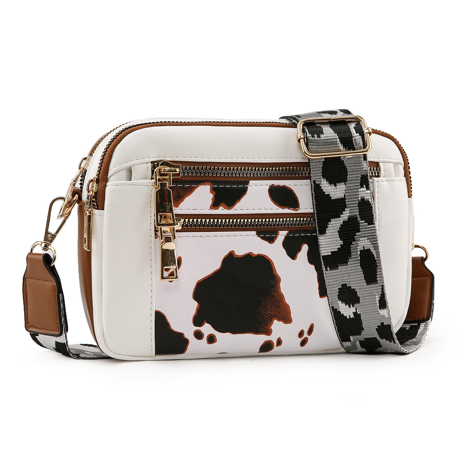 Milk cow pattern, beige brown