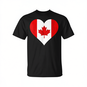 เสื้อยืดโปรโมชั่นลายใบเมเปิลแคนาดาและรากเหง้าแห่งแคนาดาพร้อมลายธงชาติ - Product Image 2