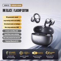 Headphone Klip Telinga AI Translation Nirkabel untuk Olahraga, Tahan Air, Tipe C, Kontrol Suara