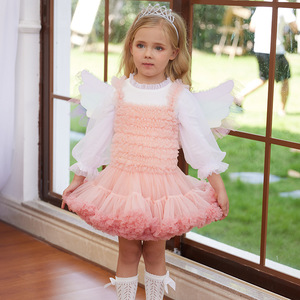 Robe Tutu <span class=keywords><strong>Princesse</strong></span> à Bretelles pour Filles, Modèle Été 2026, avec Jupe en Tulle à Volants et Effet Gâteau, pour 1-6 ans - Product Image 3