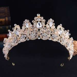 Gemstones Wedding <strong>Tiara</strong> Luxurious <strong>Royal</strong> <strong>Blue</strong> Red Enamel Green Queen Champion Bridal Crown <strong>Tiara</strong> - Product Image 5