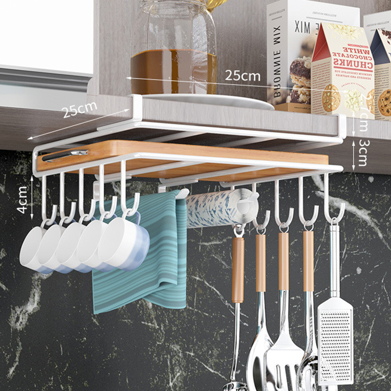Cutting Board Pot Cover Storage Rack [With Hook]