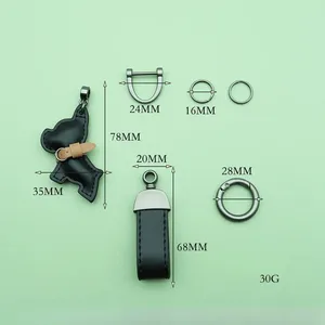Porte-clés tendance <span class=keywords><strong>en</strong></span> métal et cuir personnalisé avec nom, pendentif pour chien, <span class=keywords><strong>moto</strong></span>, voiture, gravure laser de texte, dessin animé, cadeau pour femmes et hommes - Product Image 3