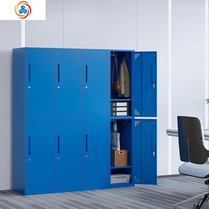 Steel Lockable <b>Lockers</b> Metal <b>Storage</b> Cabinet Metal <b>Locker</b> for Gym School Office Employees Students Four Tier with 4 Doors - Product Image 5