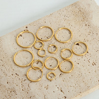 Licht luxe titanium staal vergulde creolen niche grote kleine cirkel dames high-end oorbellen mode dames oorringen