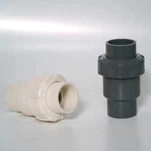 Vanne de retenue à bille en PVC, taille de port 1/2 pouce, pour tuyau d'alimentation en eau, contrôle de débit unidirectionnel, blanc et noir - Product Image 2
