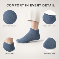 Chaussettes courtes respirantes en maille pour tous les jours, idéales pour la marche, le bureau, la maison, les voyages, unisexe, décontractées