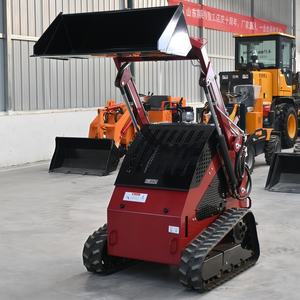 Китайский многофункциональный компактный мини-погрузчик на гусеничном ходу с навесным оборудованием: вилы для поддонов, бур, траншеекопатель - Product Image 6