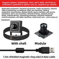 Kamera Modul Industri USB Merrillchip 60 Frame 720P Sensor CMOS Tanpa Distorsi Bebas Driver untuk Android/Linux/Raspberry Pi