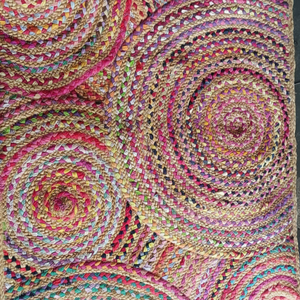 DIVTIK DECOR JUTE <b>CHINDI</b> GEOMETRIC MACHINE MADE MODERN BRAIDED ECO FRIENDLY NON-SLIP RECTANGLE SHAPE Flat Pile Jute Backing <b>Rugs</b> - Product Image 2