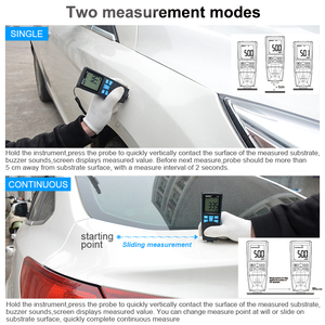 गैर प्रवाहकीय कोटिंग्स के लिए डिजिटल कार पेंट फिल्म कोटिंग मोटाई गेज मीटर टेस्टर इंस्ट्रूमेंट एफे/एनफे के लिए - Product Image 6